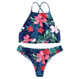 Flounce Cross Back Swimsuit