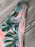 Palm Leaf Print Cami Bikini