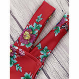 New Floral Print Banded Knot Bikini