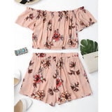 Women Beachwear Off Shoulder Ruffles