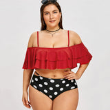 Plus Size Polka Dot Bikini