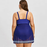 Plus Size Aztec Print Skirted One Piece Swimsuit