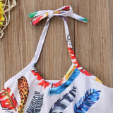 New Summer Toddler Feather Swimsuit