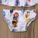 New Summer Toddler Feather Swimsuit