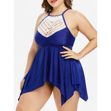 Plus Size Crochet Tankini Swimsuit