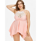 Plus Size Crochet Tankini Swimsuit