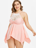 Plus Size Crochet Tankini Swimsuit