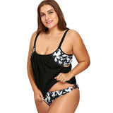 Plus Size Monokini Swimsuit Two Pieces