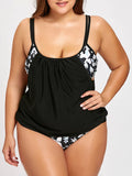 Plus Size Monokini Swimsuit Two Pieces