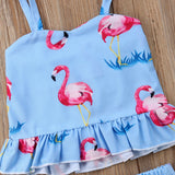 New Toddler Flamingos Print Swimsuit