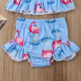New Toddler Flamingos Print Swimsuit